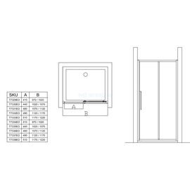 Душевая дверь ideal standard 120x195 kubo т7333ео в Караганде фото № 1