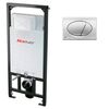 Инсталляция 3в1 alcaplast am101/1120  rus am101/1120+m71(кнопка смыва (хром - глянцевая) (216370) в Шымкенте фото № 1