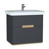 Мебель для ванны vitra sento 80см(тумба с раковиной) 60836, цвет антрацит в Шымкенте фото № 1