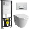 Комплект vitra s50 9003b003-7201 подвесной унитаз с инсталляцией и кнопкой в Шымкенте фото № 1