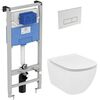 Комплект ideal standard tesi: унитаз t007901 aquablade  с инсталляцией и кнопкой oleas m2 r0121aa в Шымкенте фото № 1