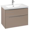 тумба с раковиной 80см villeroy&boch subway 3.0 c574l0vm + 4a708301, светло-коричневый в Шымкенте фото № 1