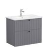 тумба с раковиной 80cv vitra root groove 69438 серый матовый в Шымкенте фото № 1