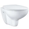 унитаз подвесной grohe bau ceramic 39497000, безободковый, с сиденьем без микролифта, белый в Шымкенте фото № 1