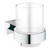 стакан с держателем grohe essentials cube glass 40755001, хром в Шымкенте фото № 1