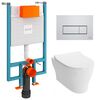 унитаз с инсталляцией 4в1 vitra v-fix core 800-1875, bella 4449b003-0101 lift, клавиша root s хром в Шымкенте фото № 1