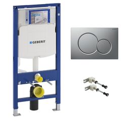 Инсталляция geberit duofix 111.300.00.5 с клавишей sigma 01 115.770.jq.5 в Шымкенте фото № 1