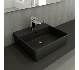 раковина накладная bocchi milano 1216-020-0126 50 см антрацит матовый в Шымкенте фото № 1