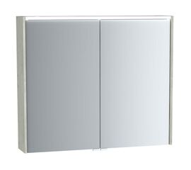 Зеркальный шкаф vitra metropole 80см  61293 с подсветкой,цвет серебристый дуб в Шымкенте фото № 1