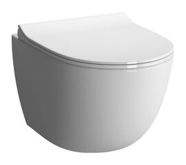 унитаз подвесной vitra sento 7748b003-0075 rim-ex тонкая крышка с микролифтом (комплект) в Шымкенте фото № 1