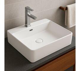 раковина накладная hans hs-2173s 50x42 см, белый в Шымкенте фото № 1