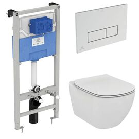 Комплект ideal standard tesi: унитаз t007901 aquablade  с инсталляцией и кнопкой m2 r0121ac в Шымкенте фото № 1