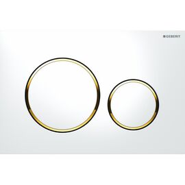 Клавиша смыва geberit sigma 20 115.882.kk.1 белая с золотом в Шымкенте фото № 1