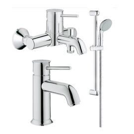 Душевой комплект 3в1 grohe bauclassic 124404 со смесителями в Шымкенте фото № 1