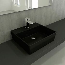 раковина накладная bocchi milano 1216-004-0126 50 см черная матовая в Шымкенте фото № 1