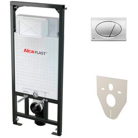 Инсталляция 4в1 alcaplast am101/1120 rus am101/1120+m71(хром кнопка) +m91(шумоизоляция) (216377) в Шымкенте фото № 1