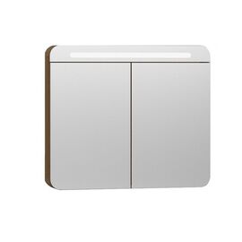 Зеркальный шкаф  vitra nest 80см  56175 с подсветкой, цвет натуральная древесина в Шымкенте фото № 1