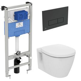 Комплект ideal standard connect: унитаз e814901 c инсталляцией r020467 и кнопкой r0121a6 в Шымкенте фото № 1