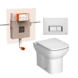 Комплект vitra s20: унитаз 5520b003-0075 с инсталляцией и кнопкой 762-1740-01/77-003-001 в Шымкенте фото № 1