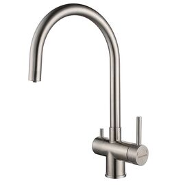 смеситель для кухни paulmark heller he213218-ss, нержавеющая сталь в Шымкенте фото № 1