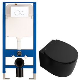 унитаз с инсталляцией 5в1 hans m5510b h5108-0107, белая круглая клавиша в Шымкенте фото № 1