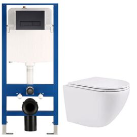 унитаз с инсталляцией 5в1 hans hs-046bf h5108-0203 в Шымкенте фото № 1
