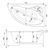 Ванна акриловая aquanet 150x90 atlanta r в Шымкенте фото № 2