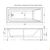Ванна акриловая aquanet bright 175x75 в комлекте с каркасом в Шымкенте фото № 4