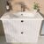тумба с раковиной 80см vitra root groove 69436, белый матовый в Шымкенте фото № 3