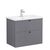 тумба с раковиной 80cv vitra root groove 69438 серый матовый в Шымкенте фото № 1