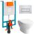 унитаз с инсталляцией 4в1 vitra v-fix core 800-1875, zentrum 5785b003-0075, клавиша root s хром в Шымкенте фото № 1