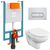 унитаз с инсталляцией 4в1 vitra v-fix core 800-1873, normus 7855b003-0075 lift, клавиша root r хром в Шымкенте фото № 1
