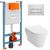 унитаз с инсталляцией 4в1 vitra v-fix core 800-1875, bella 4449b003-0101 lift, клавиша root s хром в Шымкенте фото № 1