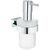 Дозатор жидкого мыла grohe essentials cube 40756001 с держателем, хром в Шымкенте фото № 1
