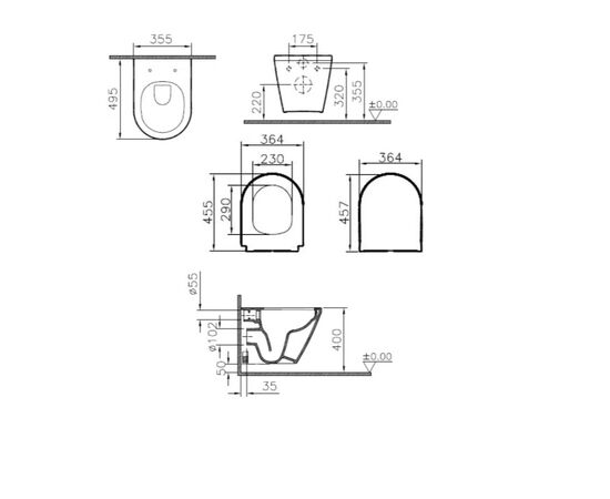 унитаз с инсталляцией 4в1 vitra mia round 9856b003-7200 в Шымкенте фото № 3