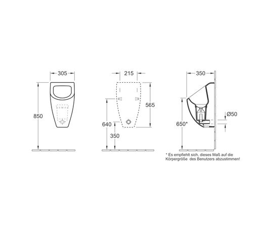 Безводный писсуар villeroy&boch subway 751700 aquazero в Шымкенте фото № 2
