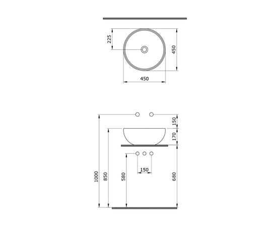 раковина накладная bocchi venezia 1119-006-0125 45x45 см серая матовая в Шымкенте фото № 3