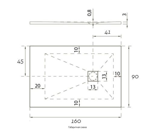Поддон для душа hidronatur pleasure ats-160x90u-w в Шымкенте фото № 6
