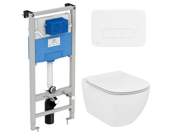 Комплект ideal standard tesi: унитаз t007901 aquablade  с инсталляцией и кнопкой m3 r0123ac в Шымкенте фото № 1