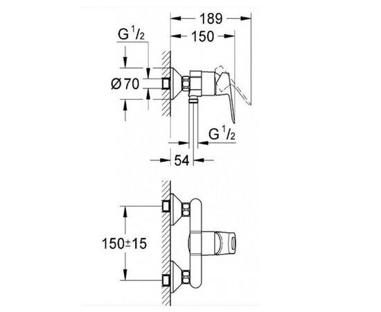 смеситель для душа grohe bauloop ohm 23340000 в Шымкенте фото № 2