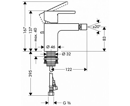 смеситель для биде hansgrohe metropol s 14264000 в Шымкенте фото № 2