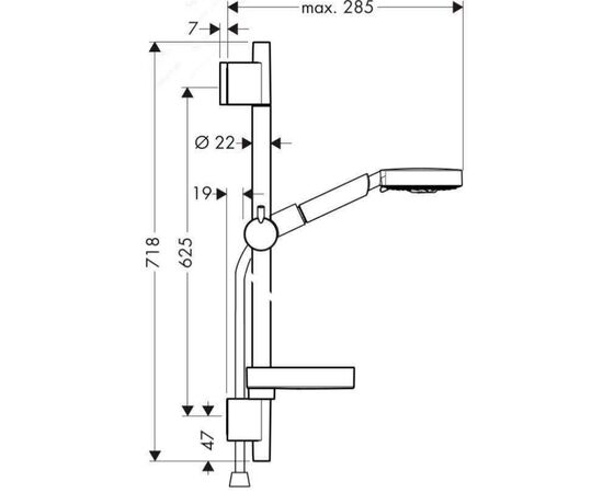 Душевой гарнитур hansgrohe raindance s 100 air 3jet 27882000 в Шымкенте фото № 2
