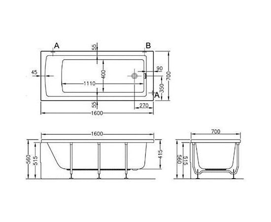 Ванна акриловая vitra 160x70 neon 52520001000 в Шымкенте фото № 2