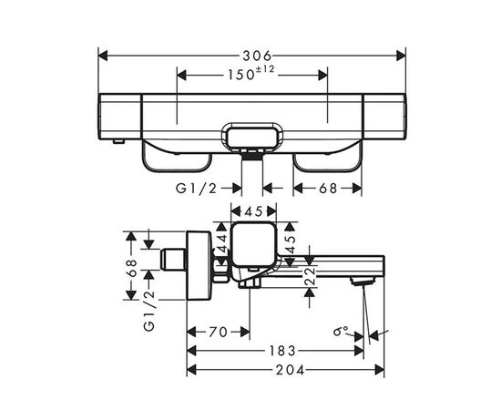 термостат для ванны hansgrohe  ecostat e 15774000 в Шымкенте фото № 2