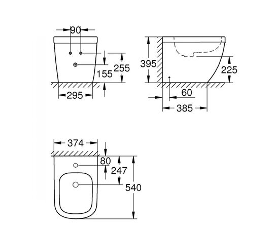 Биде напольное grohe euro ceramic 39340000 в Шымкенте фото № 2