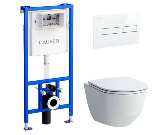 Комплект 4в1 laufen pro new 8669570000001 (клавиша lis aw1 белая) в Шымкенте фото № 1