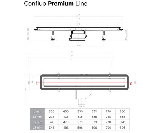 Душевой лоток pestan confluo premium 13000294 750 черный в Шымкенте фото № 4