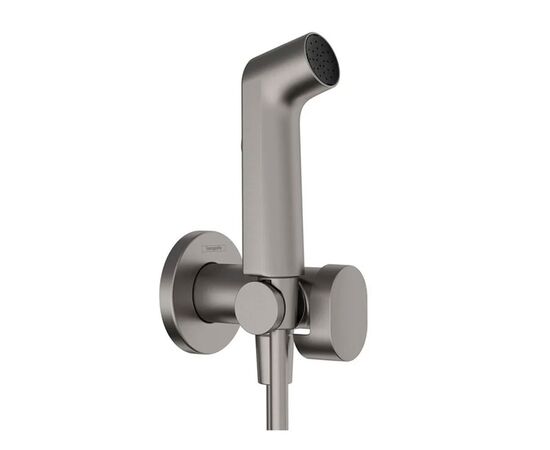 Гигиенический душ hansgrohe bidette s 29232340 в комплекте со скрытой частью 29235180, черный хром в Шымкенте фото № 4