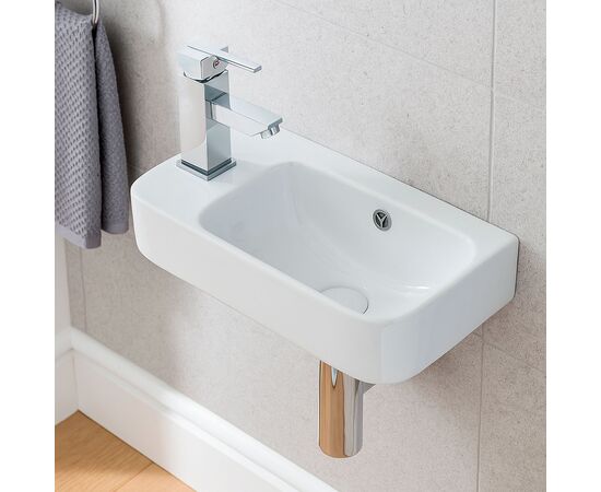 раковина подвесная hans hs-5117-l 45x26 см, белый в Шымкенте фото № 1