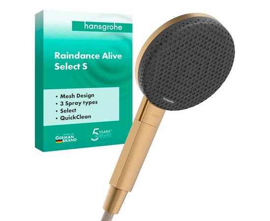 ручная лейка для душа hansgrohe raindance alive select s 24500140, бронза в Шымкенте фото № 1